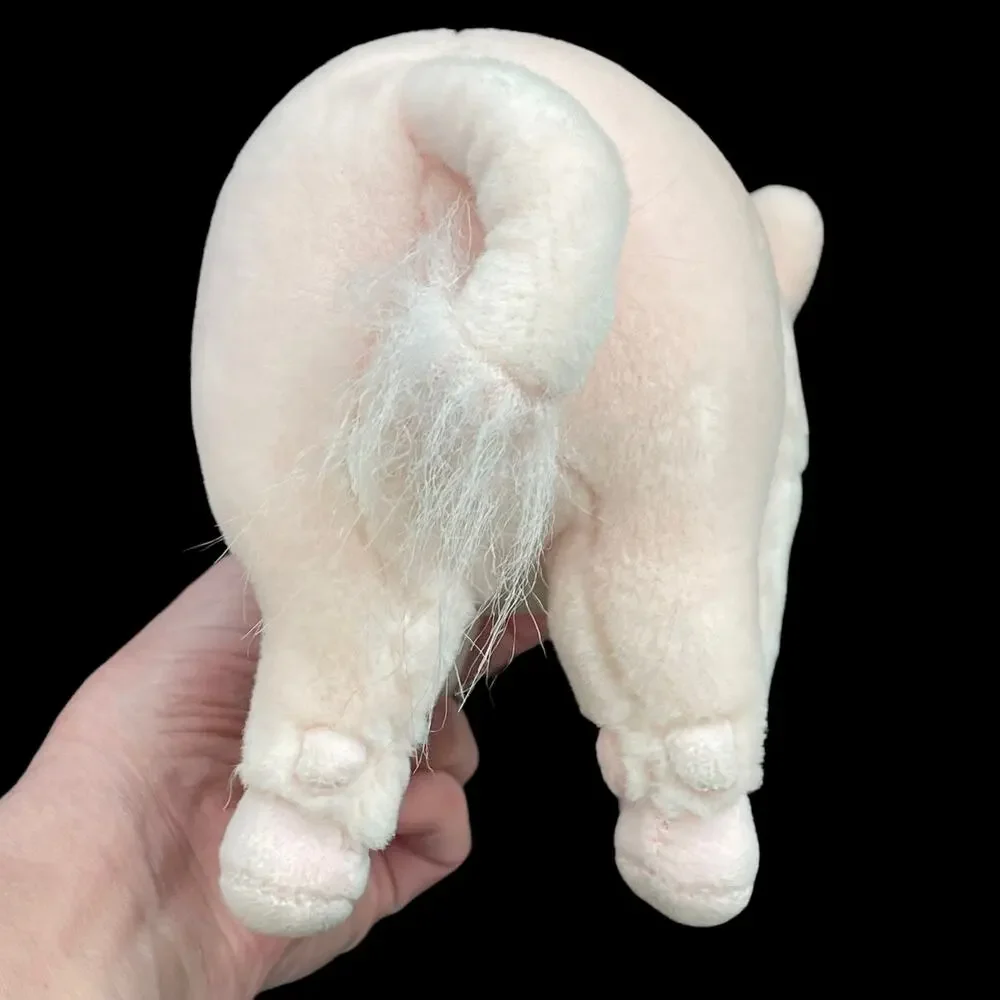 Realistic Pig Plush Pink Piglet Rigid Stuffed Animal No Tush Tag Stiff Toy READ